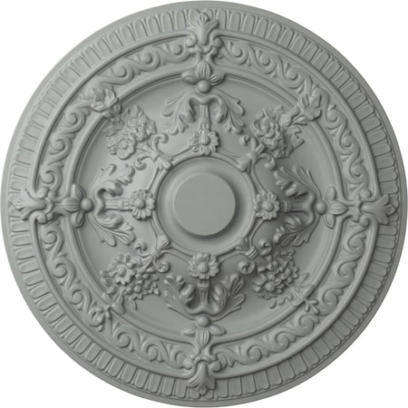 Ekena Millwork Vincent Ceiling Medallion (Fits Canopies up to 6"), 26"OD x 3"P, Primed White CM26VI